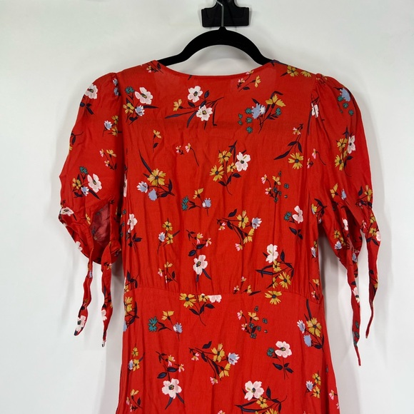 Maeve by Anthropologie Eudora Midi Dress Floral Tie Sleeves - Picture 7 of 9
